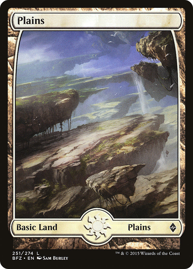 Plains – Full Art (251) Foil - Battle for Zendikar