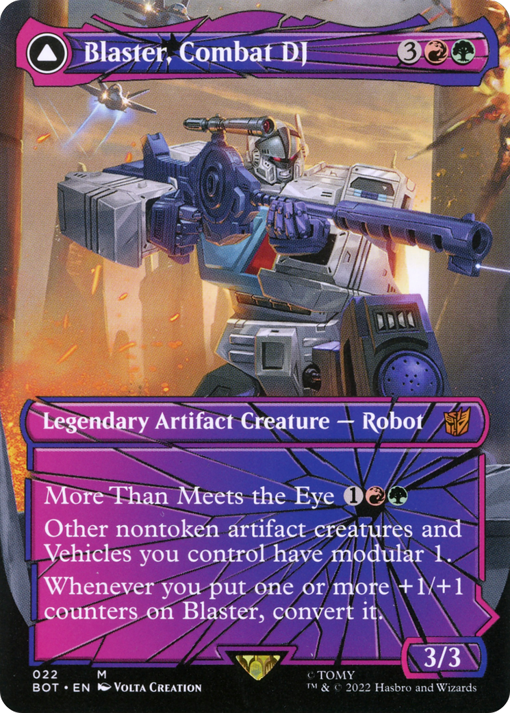 Blaster, Combat DJ // Blaster, Morale Booster (022) Foil - Transformers