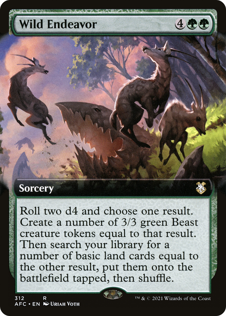 Wild Endeavor (Extended Art) (312) - Forgotten Realms Commander