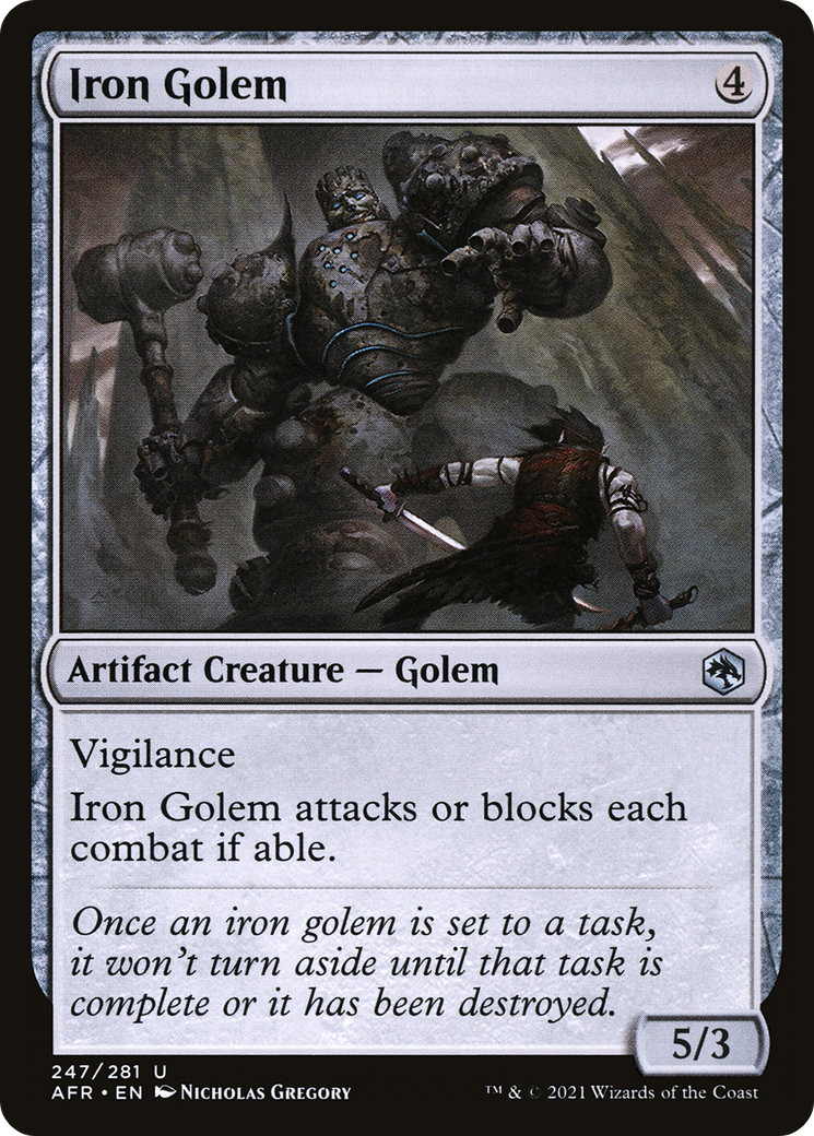 Iron Golem (247) Foil - Adventures in the Forgotten Realms