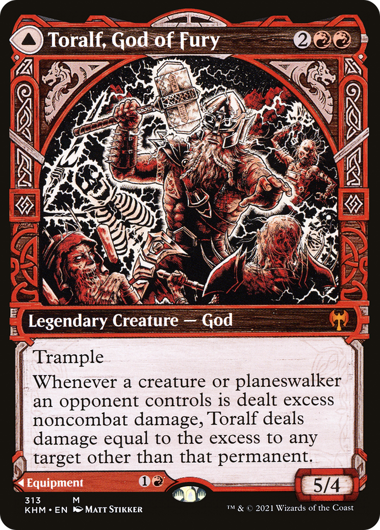 Toralf, God of Fury (Showcase) (313) Foil - Kaldheim
