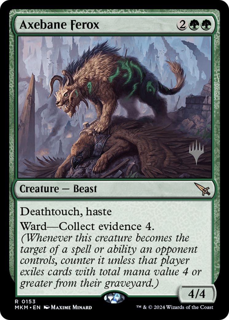 Axebane Ferox (153) Foil - Murders at Karlov Manor Promos