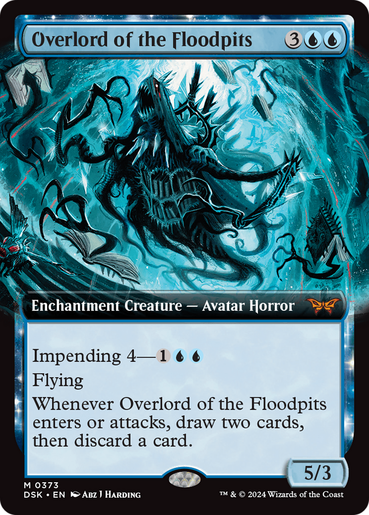 Overlord of the Floodpits (Extended Art) (373) - Duskmourn: House of Horror