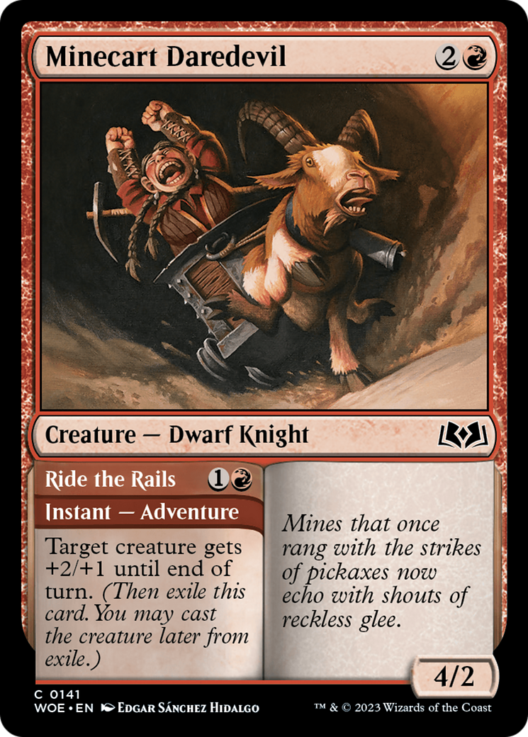 Minecart Daredevil // Ride the Rails (141) Foil - Wilds of Eldraine