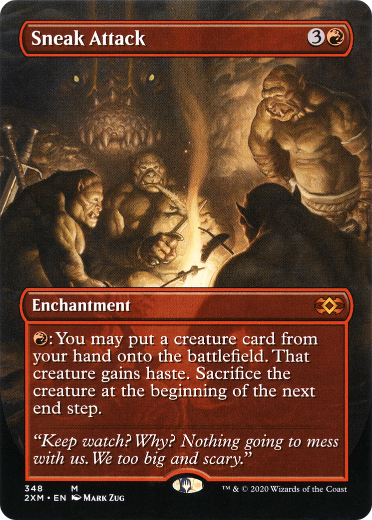Sneak Attack (Borderless) (348) Foil - Double Masters