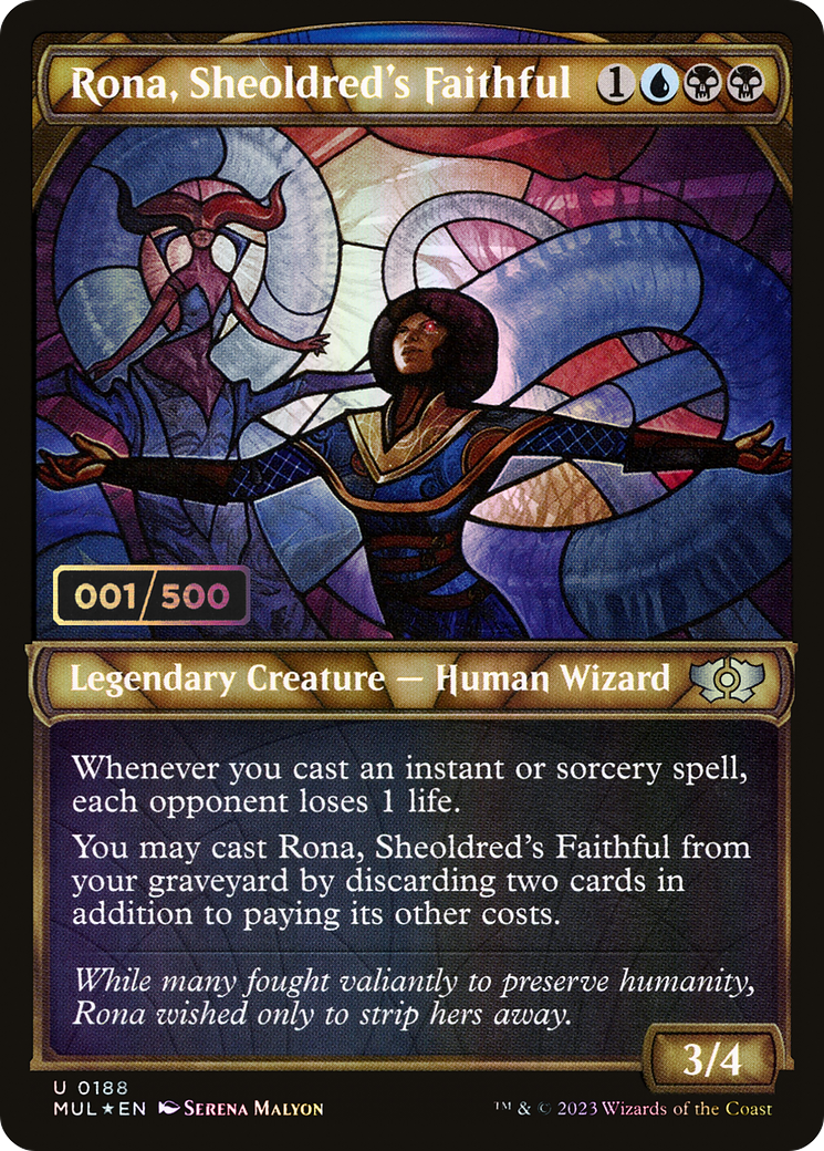 Rona, Sheoldred's Faithful (Serial Numbered) (Showcase) (188) Foil - Multiverse Legends