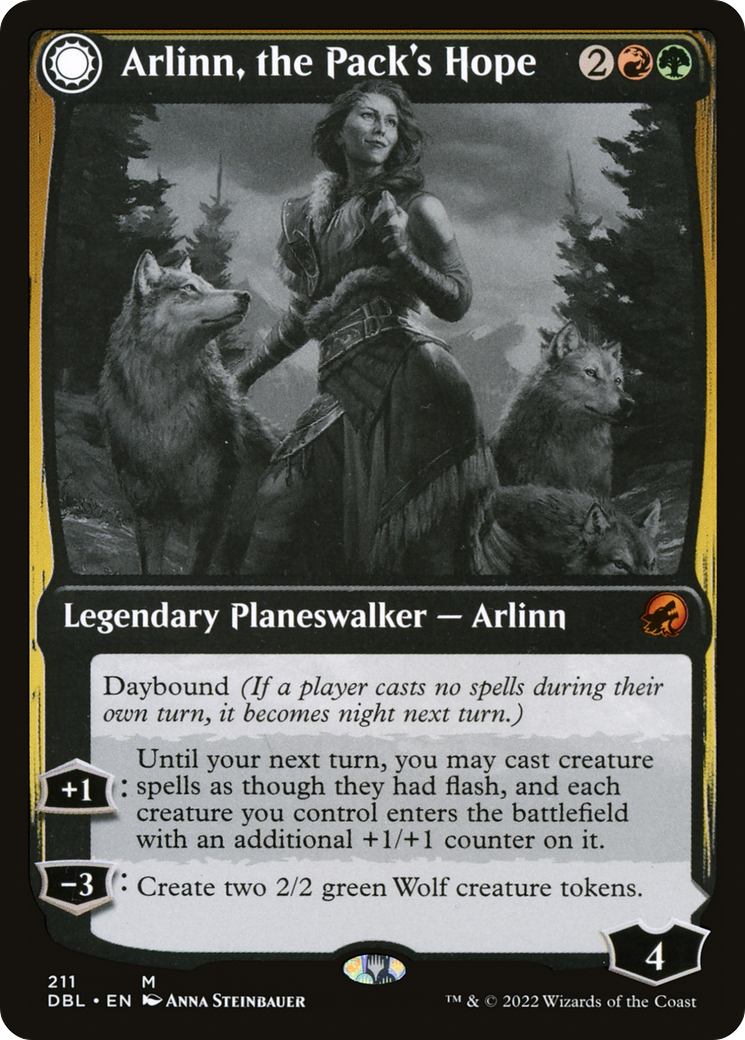 Arlinn, the Pack's Hope // Arlinn, the Moon's Fury (211) - Innistrad: Double Feature