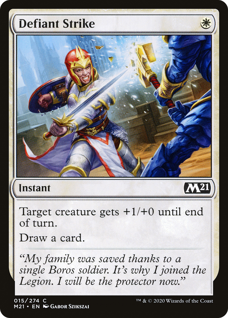 Defiant Strike (015) Foil - Core Set 2021