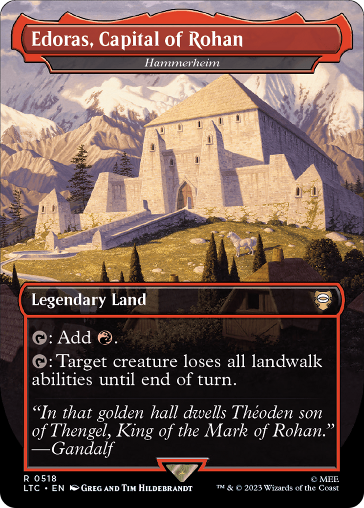 Edoras, Capital of Rohan – Hammerheim (Borderless) (518) Foil - Tales of Middle-earth Commander