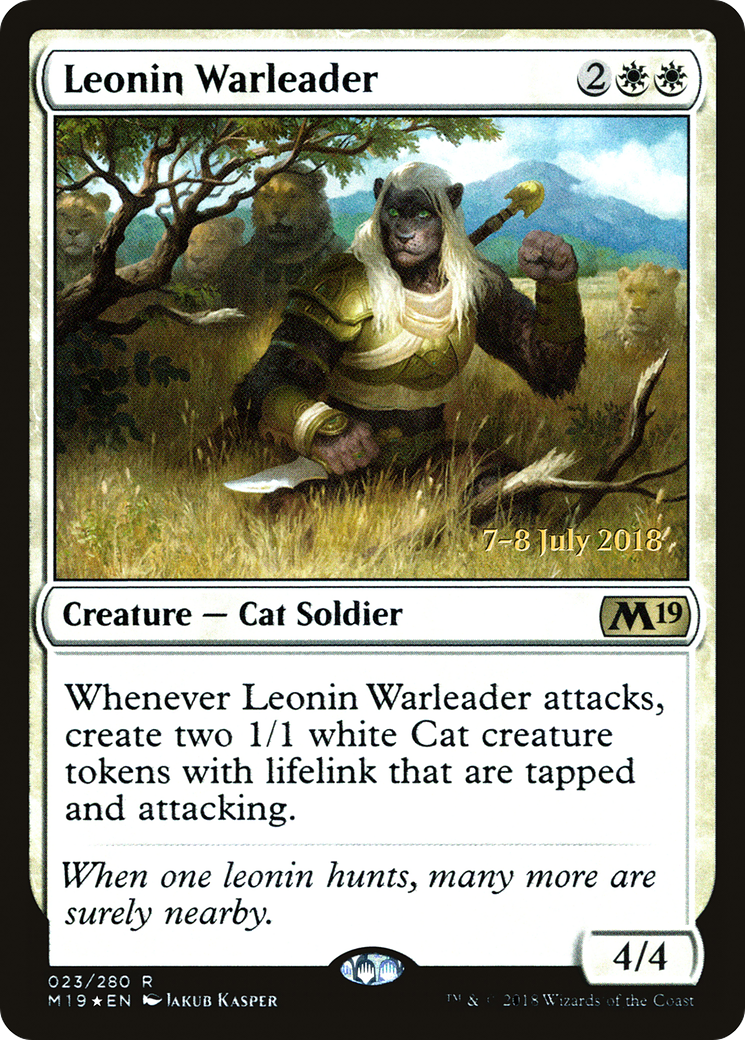 Leonin Warleader (023) Foil - Core Set 2019 Promos