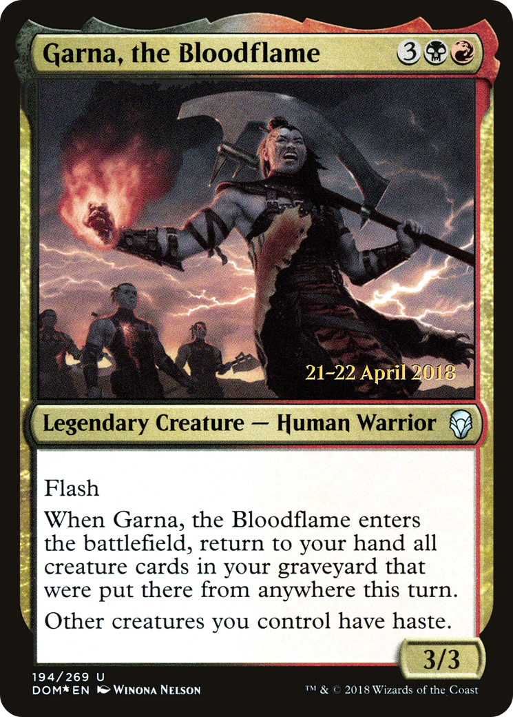 Garna, the Bloodflame (194) Foil - Dominaria Promos
