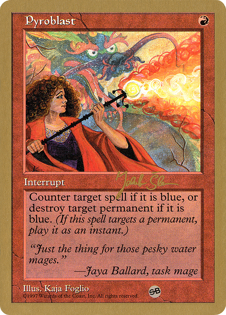 Pyroblast - 1997 Jakub Slemr (5ED) (SB) (Retro) - World Championship Decks 1997