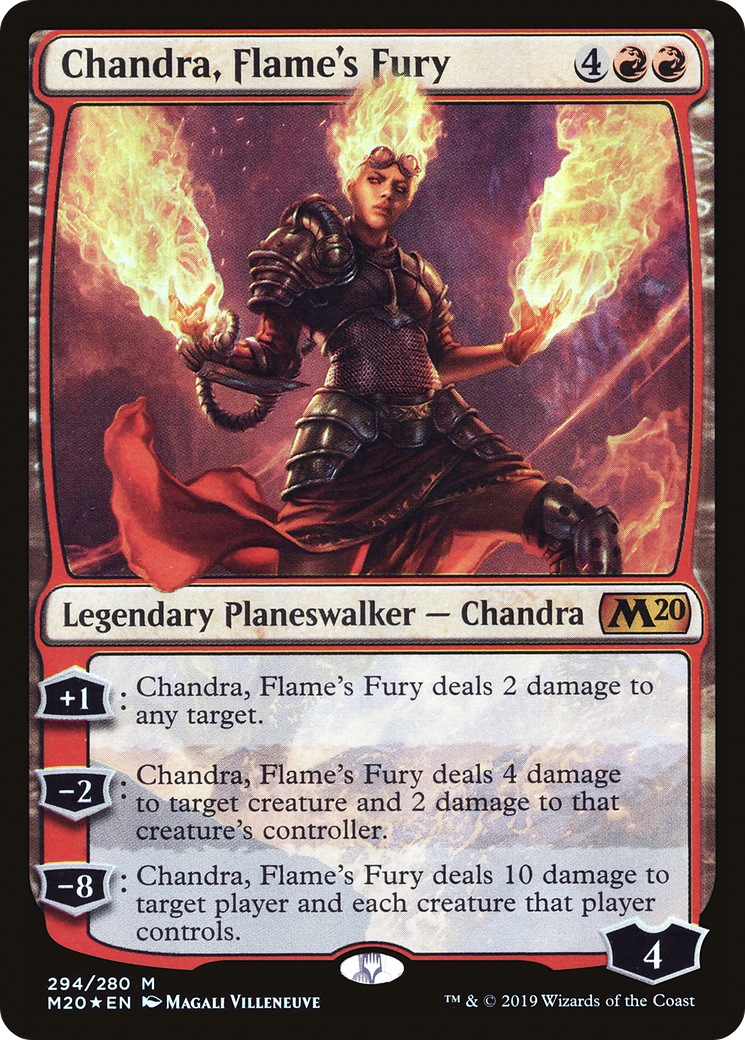 Chandra, Flame's Fury (294) Foil - Core Set 2020