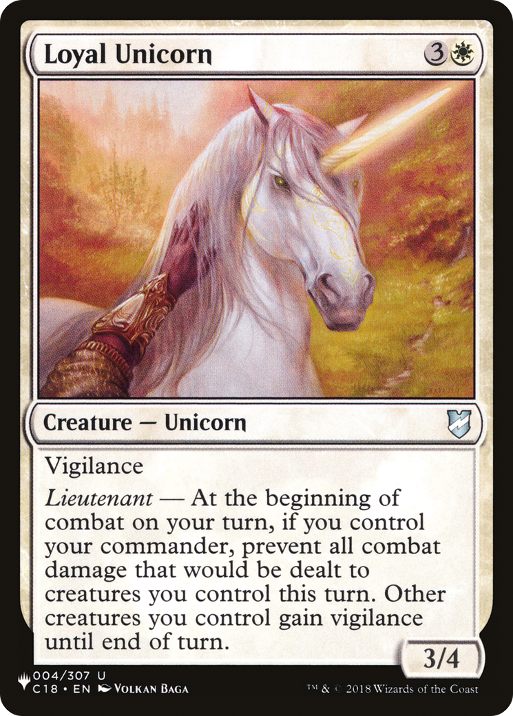 Loyal Unicorn (C18-4) - The List