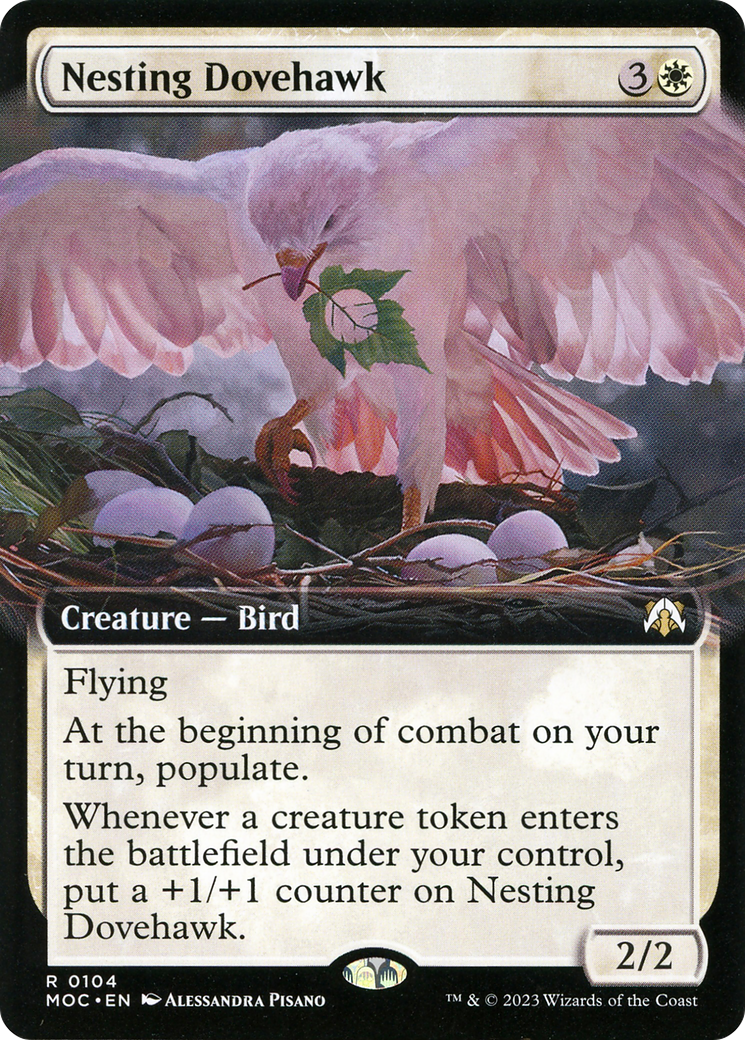 Nesting Dovehawk (Extended Art) (104) - March of the Machine Commander