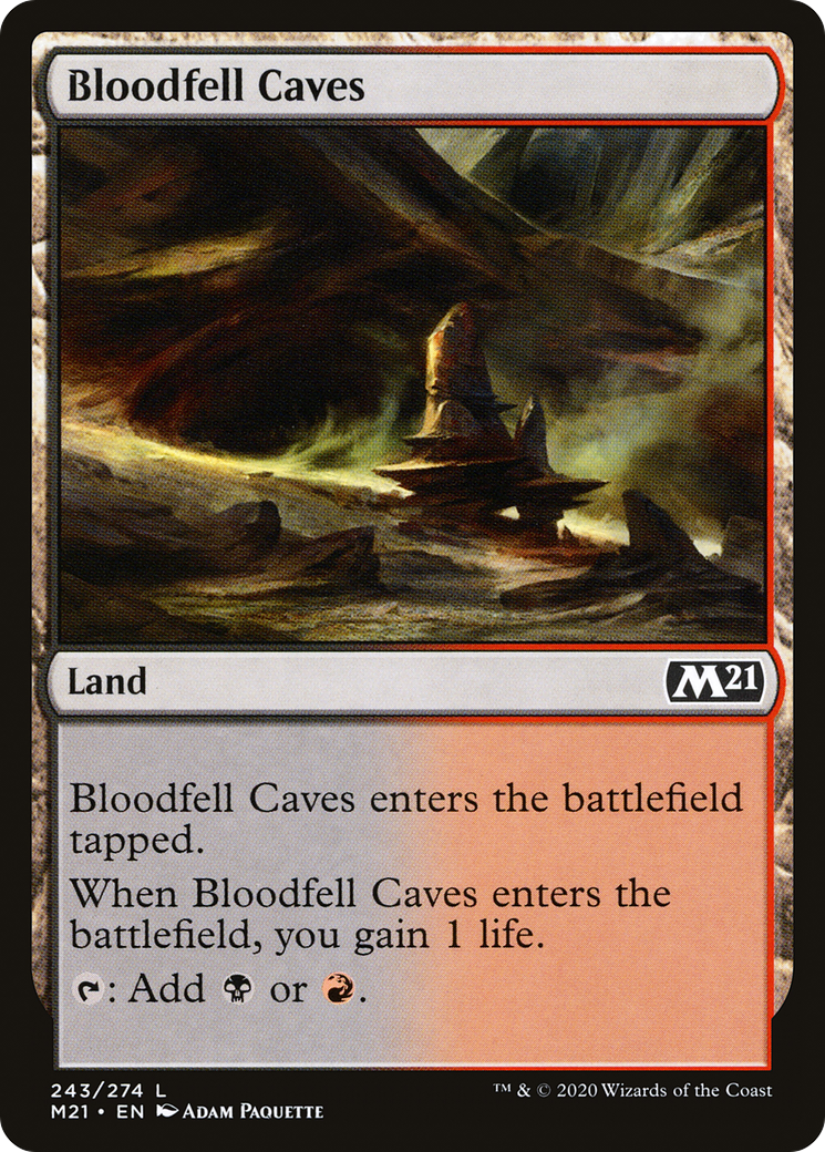 Bloodfell Caves (243) Foil - Core Set 2021