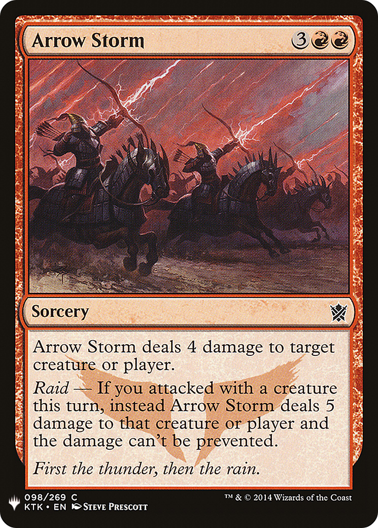 Arrow Storm (KTK-98) - The List