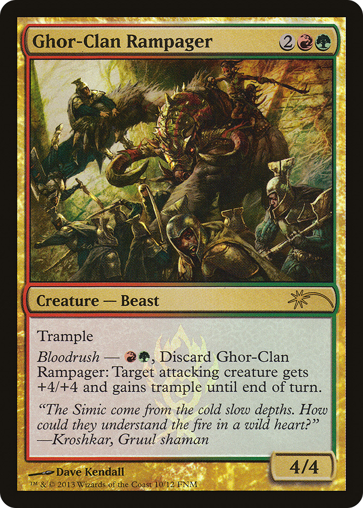 Ghor-Clan Rampager (010) Foil - Friday Night Magic 2013