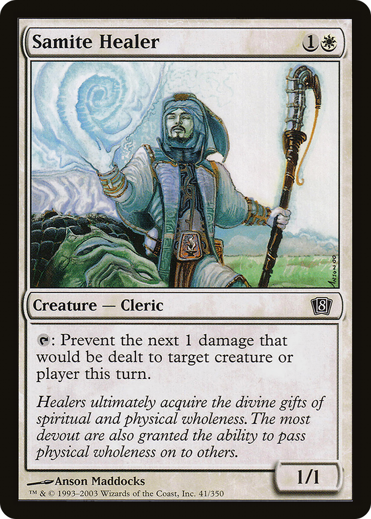 Samite Healer (041) Foil - Eighth Edition