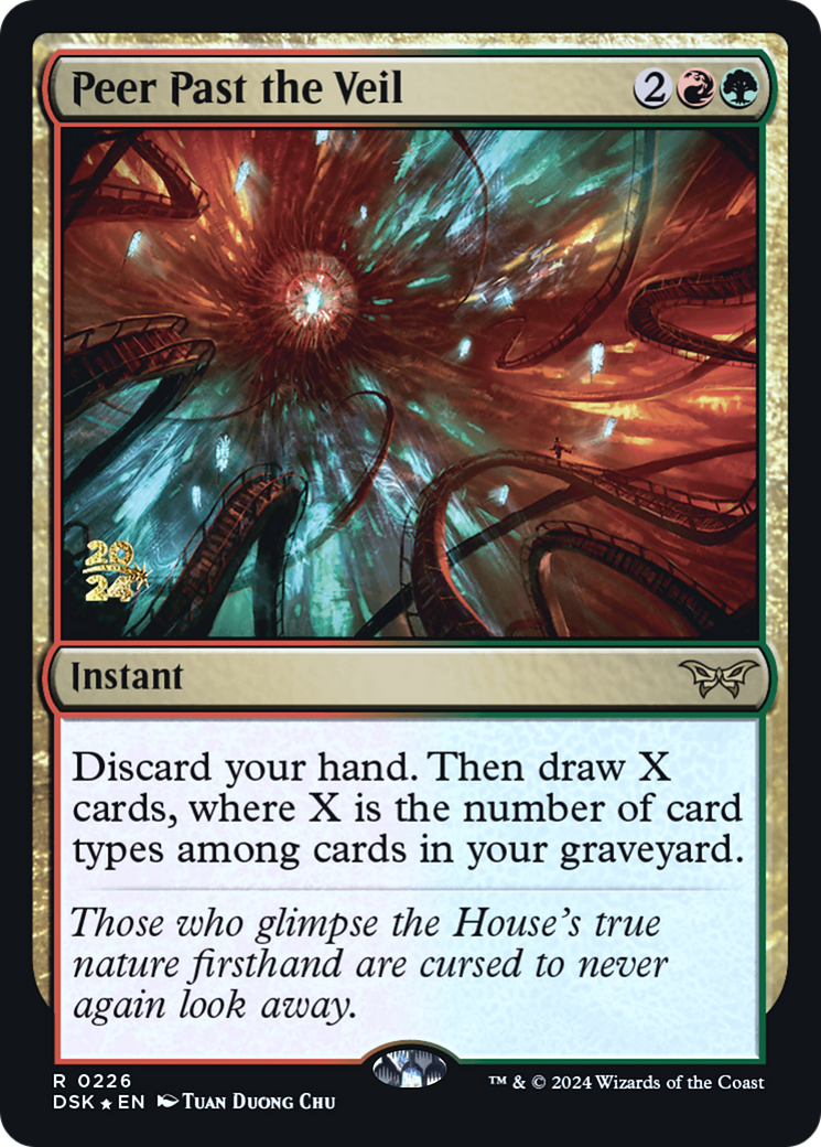 Peer Past the Veil (226) Foil - Duskmourn: House of Horror Promos