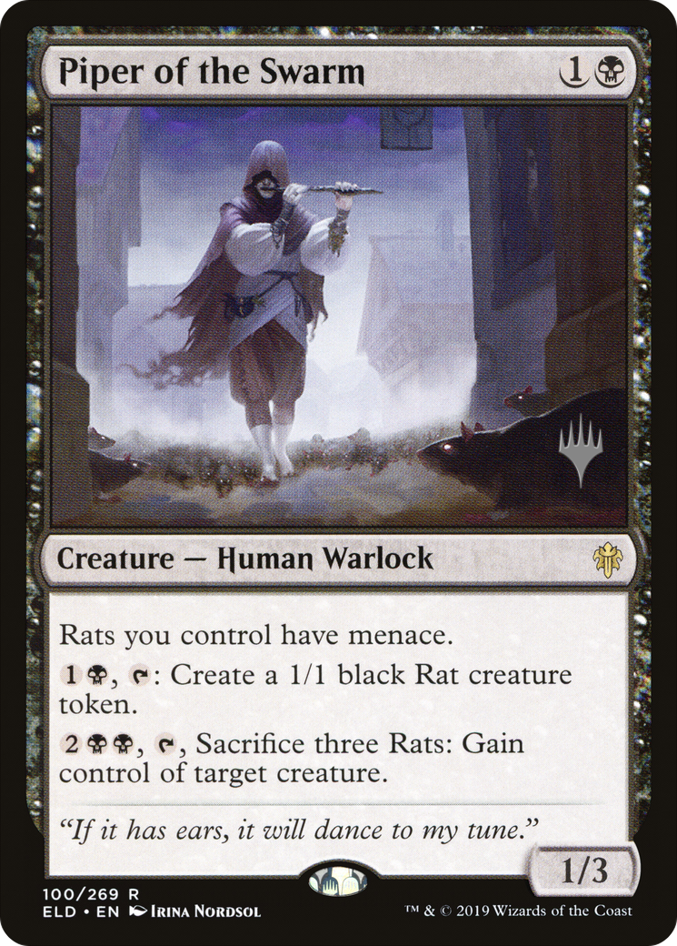 Piper of the Swarm (100) Foil - Throne of Eldraine Promos
