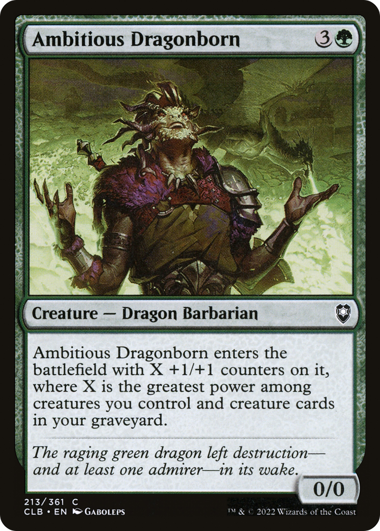 Ambitious Dragonborn (213) Foil - Commander Legends: Battle for Baldur's Gate
