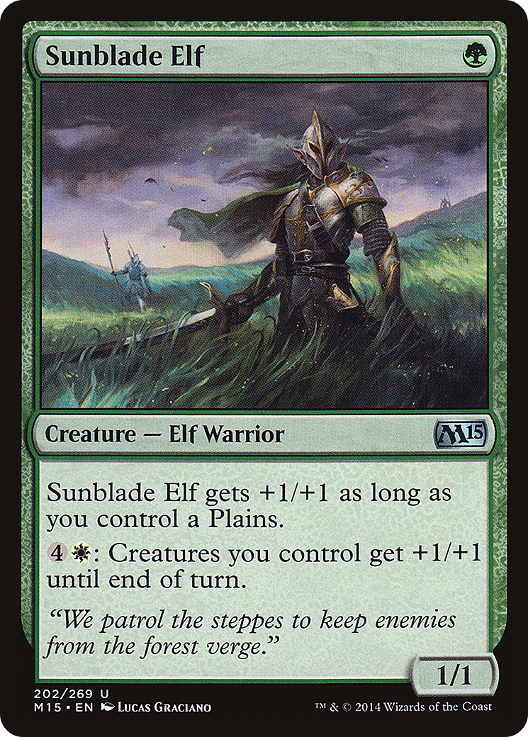 Sunblade Elf (202) Foil - Magic 2015