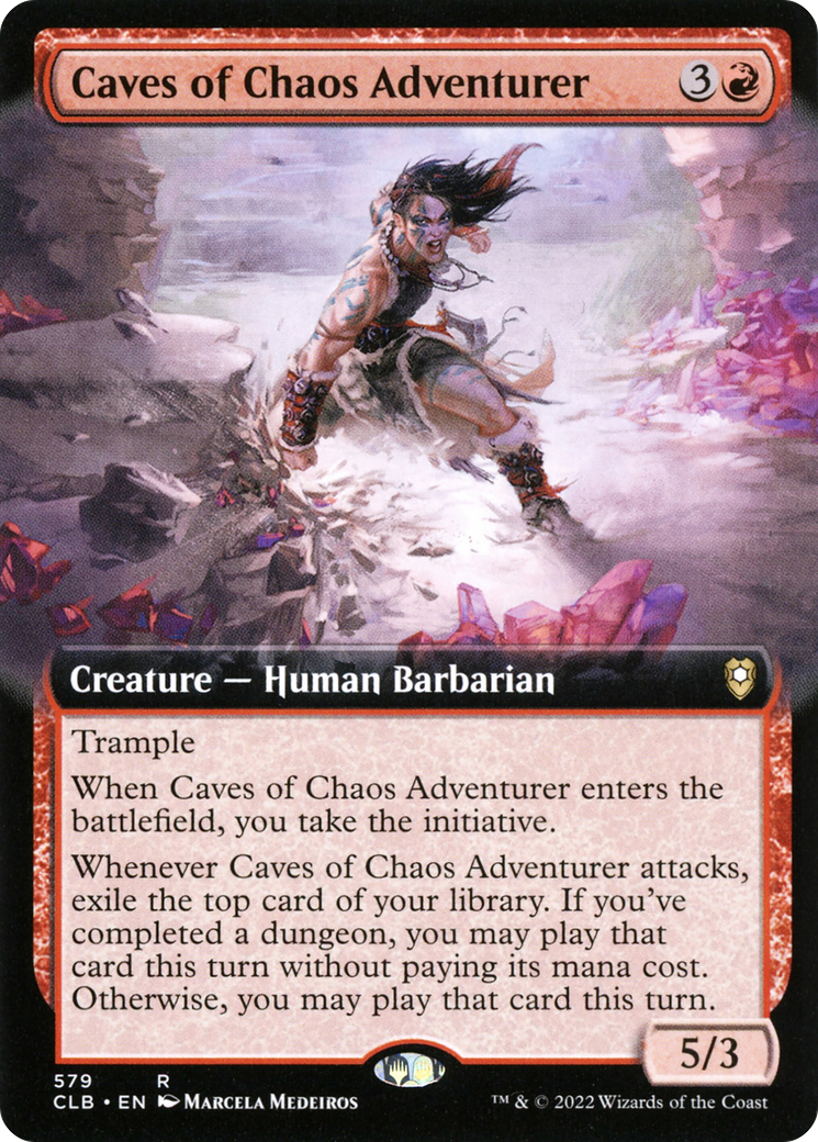 Caves of Chaos Adventurer (Extended Art) (579) Foil - Commander Legends: Battle for Baldur's Gate