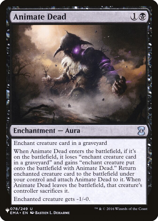 Animate Dead (EMA-78) - The List