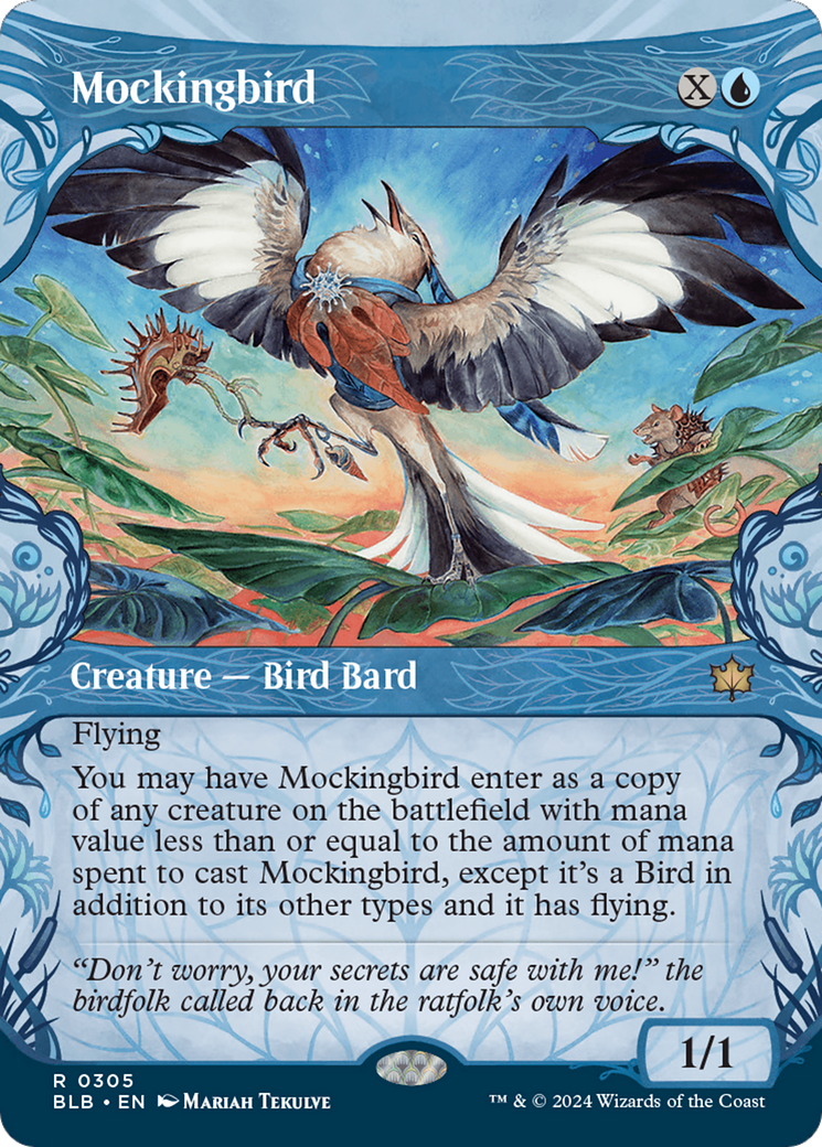Mockingbird (Showcase) (305) Foil - Bloomburrow