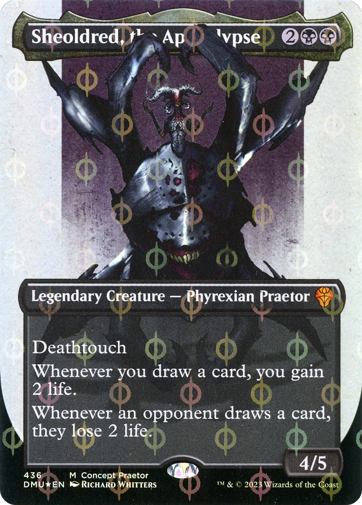 Sheoldred, the Apocalypse (Concept Praetor) (Step-And-Compleat Foil) (436) Foil - Dominaria United