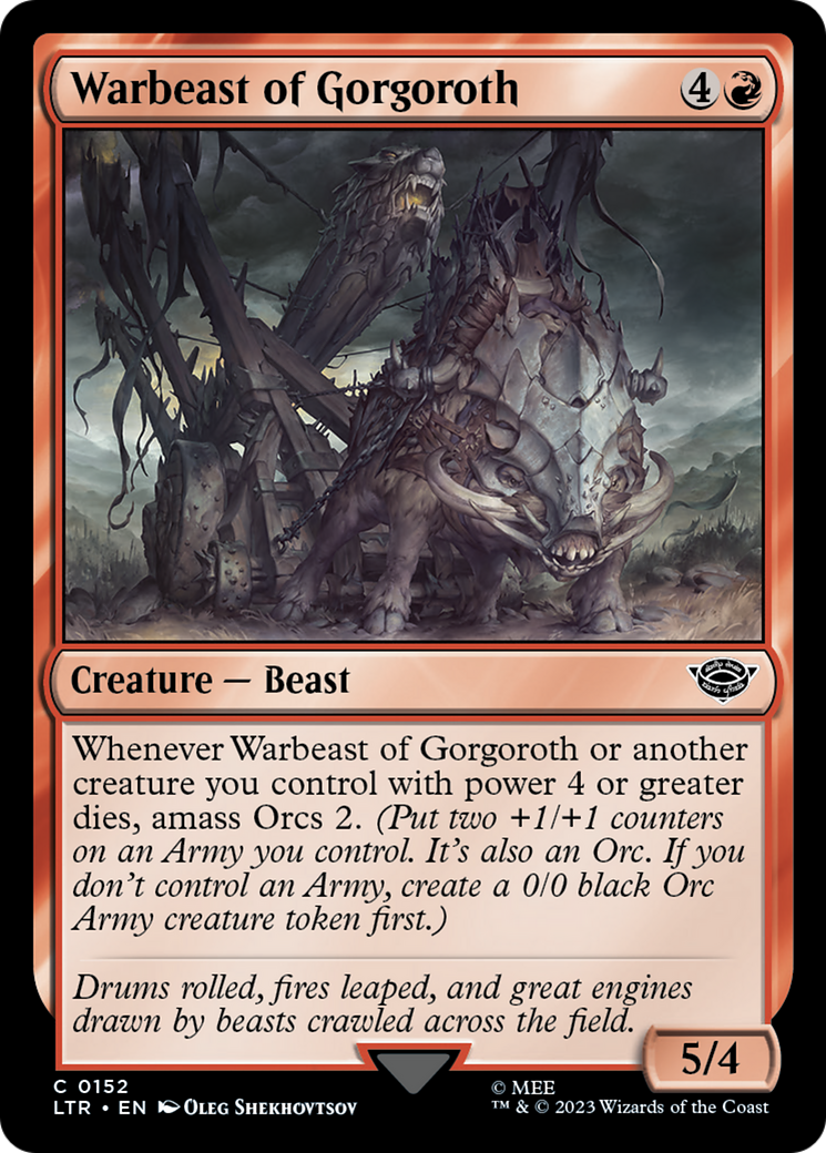 Warbeast of Gorgoroth (152) Foil - The Lord of the Rings: Tales of Middle-earth