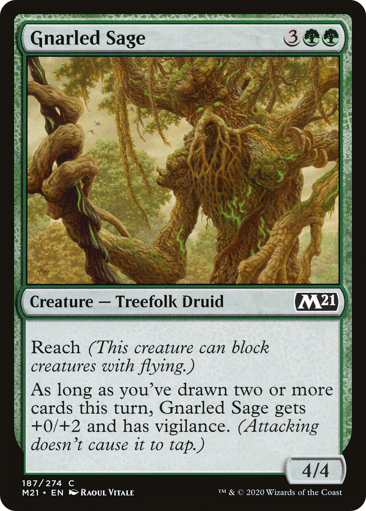 Gnarled Sage (187) Foil - Core Set 2021