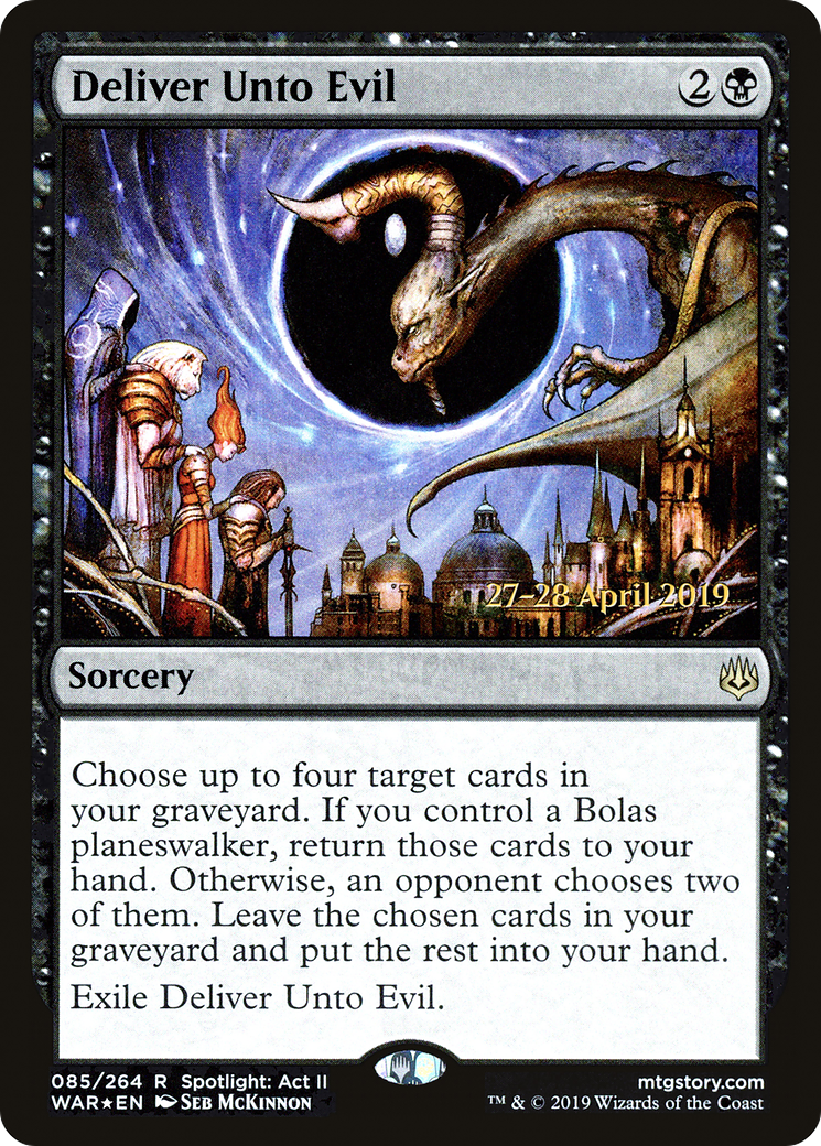 Deliver Unto Evil (85s) Foil - War of the Spark Promos