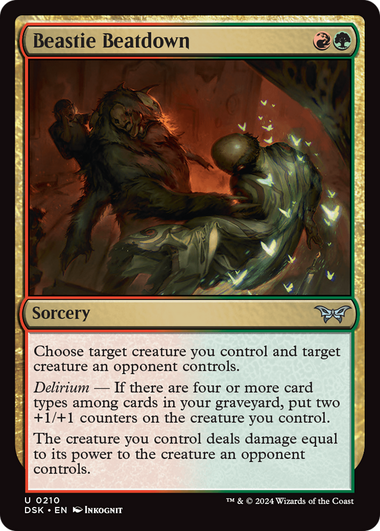Beastie Beatdown (210) Foil - Duskmourn: House of Horror