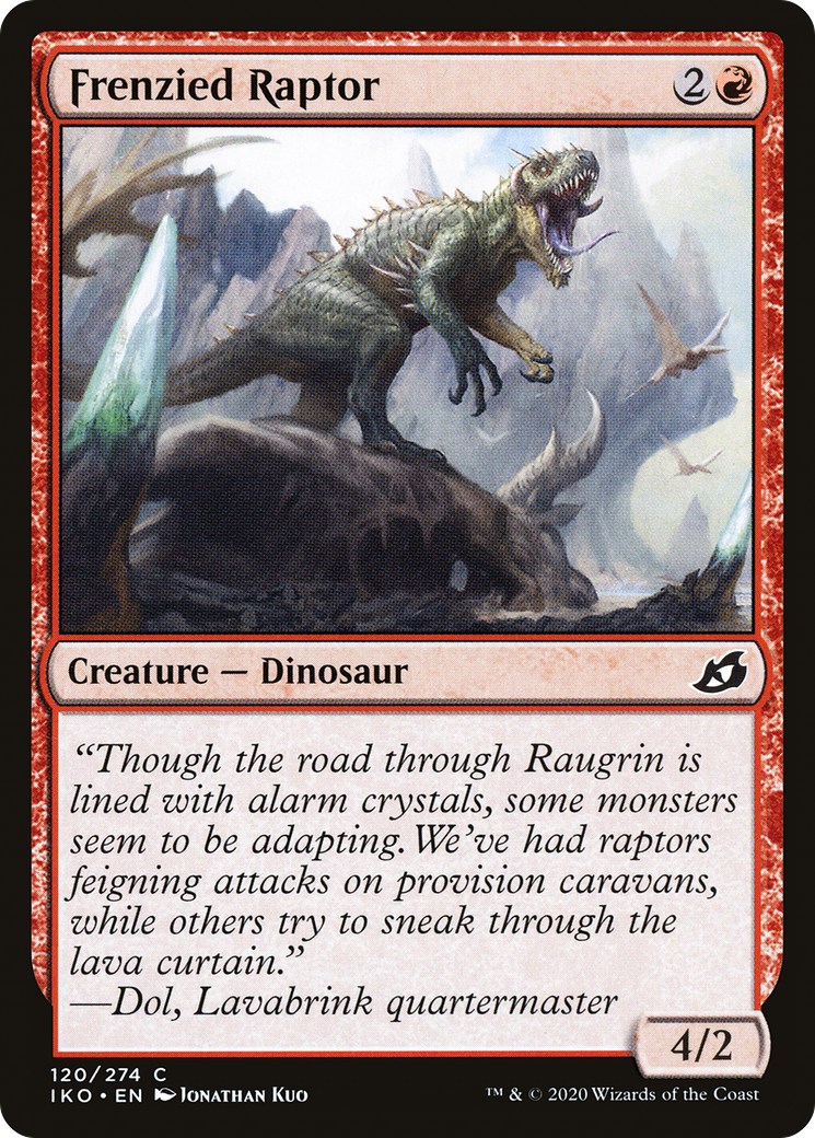 Frenzied Raptor (120) Foil - Ikoria: Lair of Behemoths
