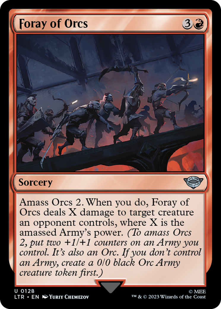 Foray of Orcs (128) Foil - The Lord of the Rings: Tales of Middle-earth