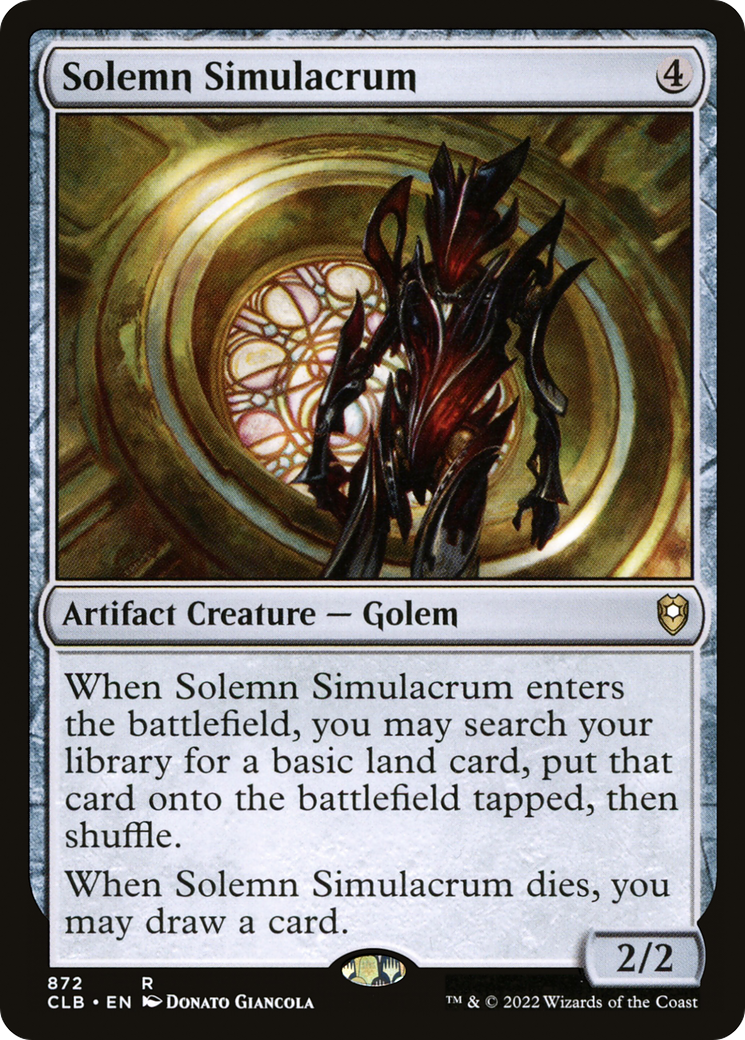 Solemn Simulacrum (872) - Commander Legends: Battle for Baldur's Gate