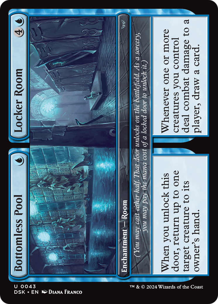 Bottomless Pool // Locker Room (043) Foil - Duskmourn: House of Horror