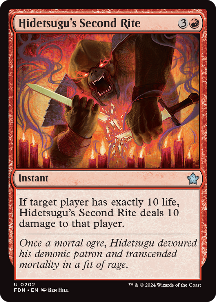 Hidetsugu's Second Rite (202) Foil - Foundations