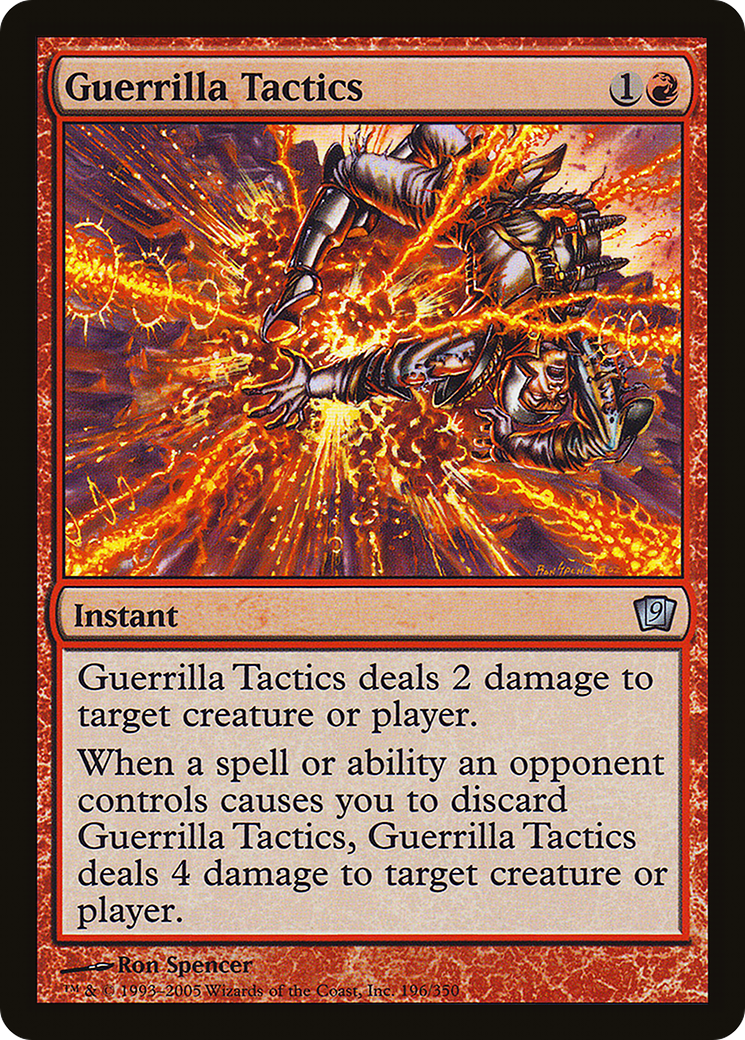 Guerrilla Tactics (196) Foil - Ninth Edition