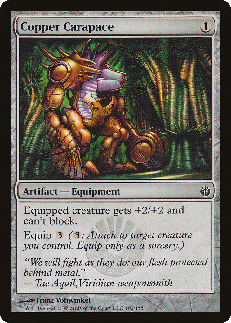 Copper Carapace (102) Foil - Mirrodin Besieged