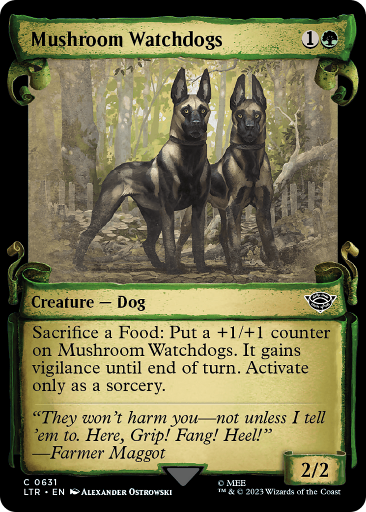 Mushroom Watchdogs (Showcase Scrolls) (Showcase) (631) Foil - The Lord of the Rings: Tales of Middle-earth