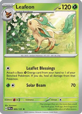 Leafeon (5) Reverse Holofoil - Prismatic Evolutions