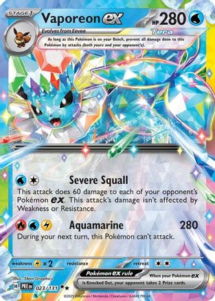 Vaporeon ex (23) Holofoil - Prismatic Evolutions
