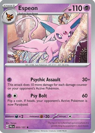Espeon (33) Reverse Holofoil - Prismatic Evolutions