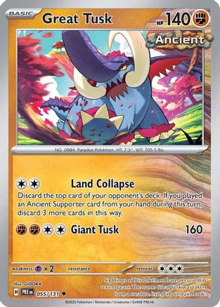 Great Tusk (55) Reverse Holofoil - Prismatic Evolutions