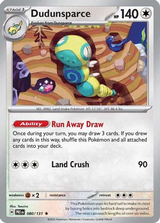 Dudunsparce (80) Reverse Holofoil - Prismatic Evolutions