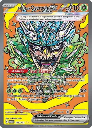 Teal Mask Ogerpon ex (145) Holofoil - Prismatic Evolutions