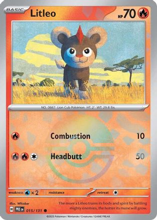 Litleo (Poke Ball Pattern) (15) Holofoil - Prismatic Evolutions
